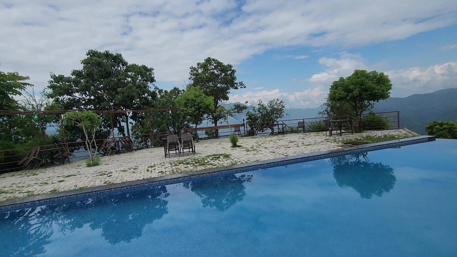 Swimming pool at Durbar Adventure Zipline Resort in Bidur, Nuwakot.