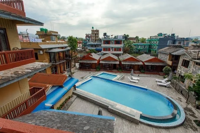 Swimming pool at The Lakeside Retreat Pokhara in Street 3, Lakeside, Pokhara.