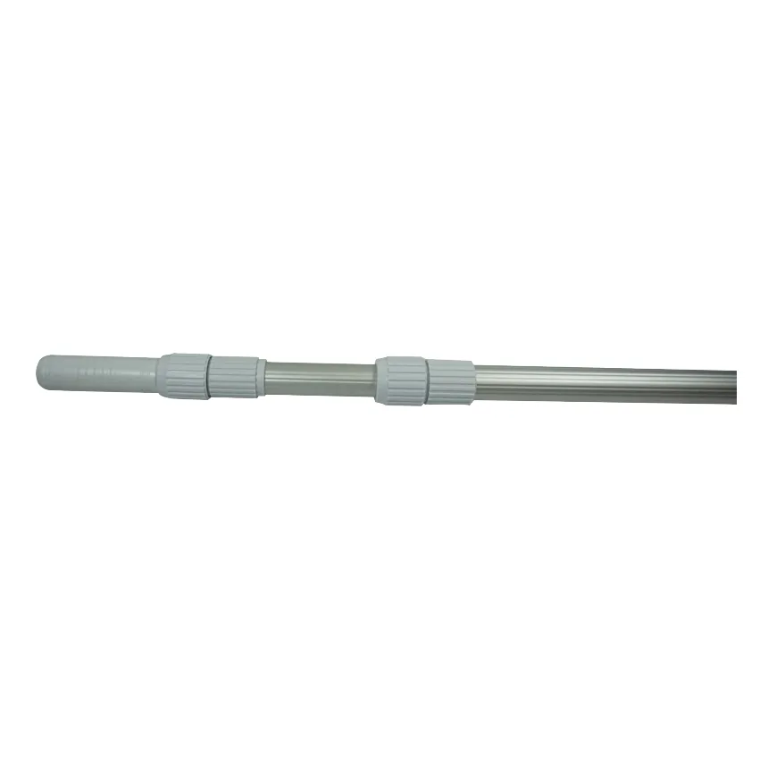 Ribbed telescopic pool poles
