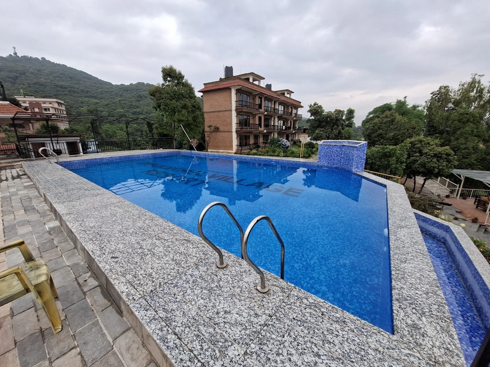 Swimming pool at Dhulikhel Village Resort in Hotel Marga, Dhulikhel.