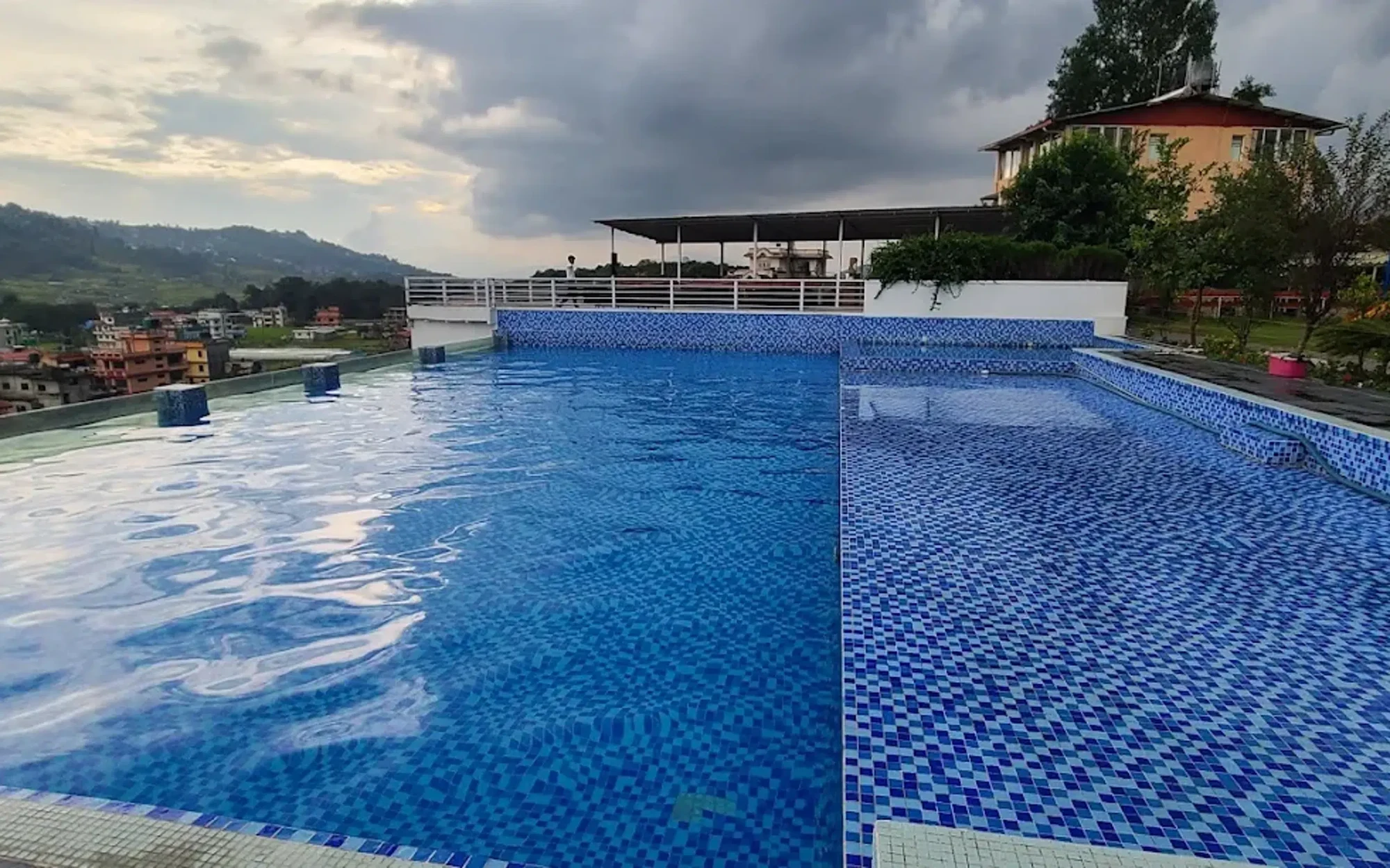Swimming pool at Sakwo Resort in Hospital Road, Sankhu, Shankharapur.